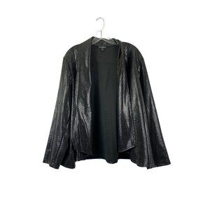 IN Studio Women's Black Scaled Cardigan